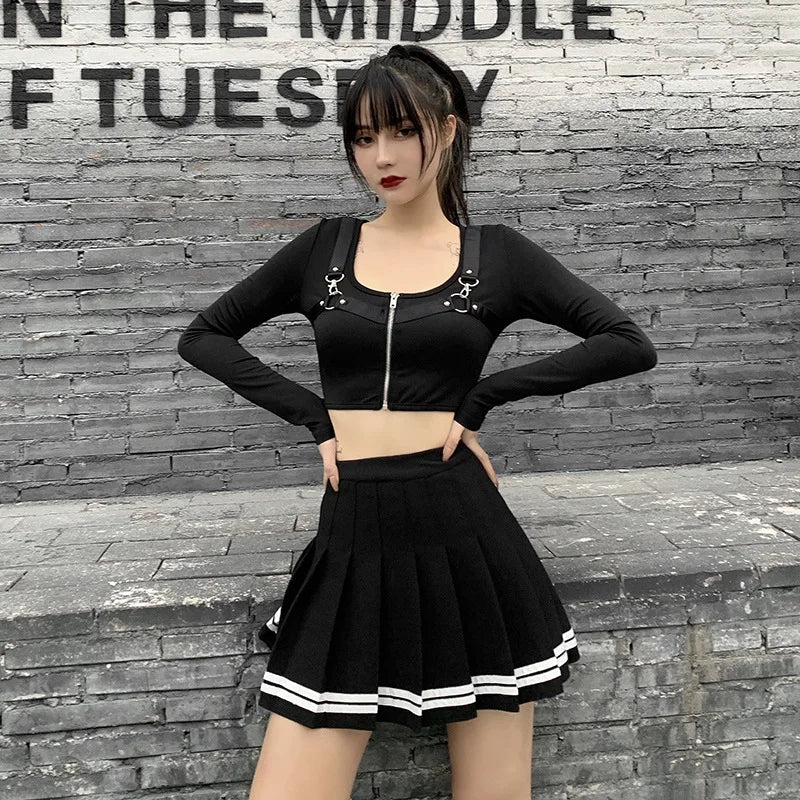 Falda Tableada Gótica Punk