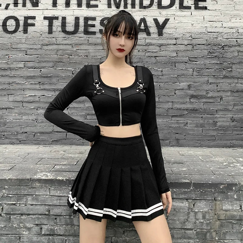 Falda Tableada Gótica Punk