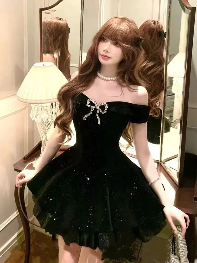 Vestido Midnight Off Shoulder