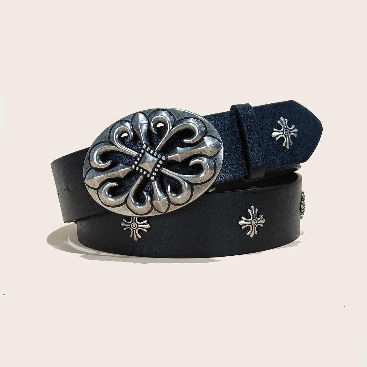 Cinturón Punk con Cruces y Tachas Y2K