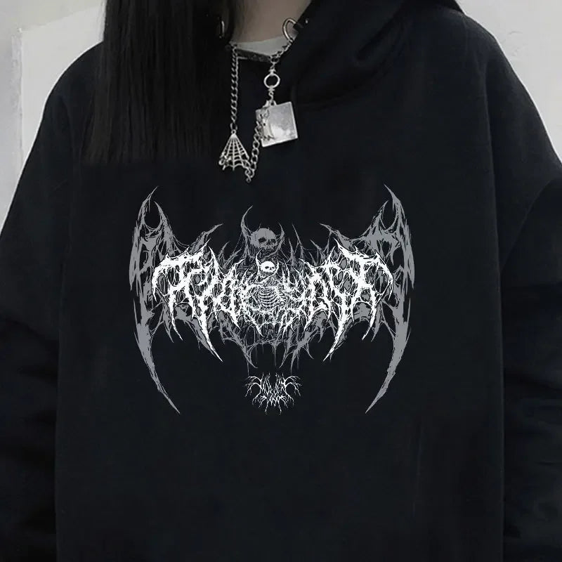 Hoodie Gothic Punk Skull