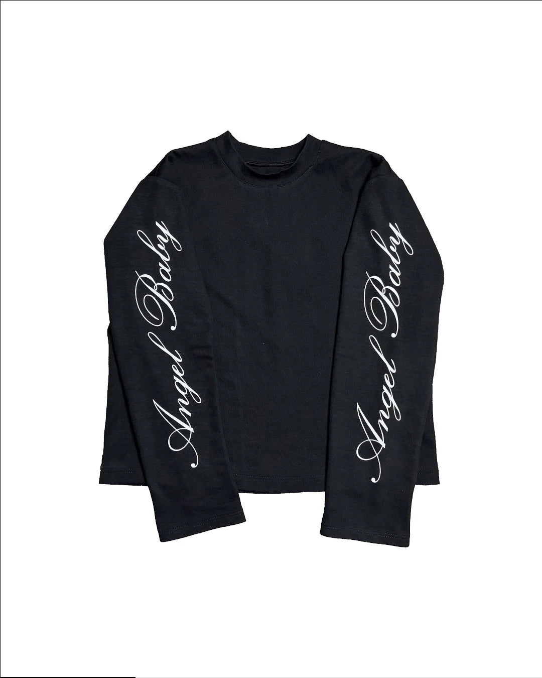Camiseta Gothic Letter Manga Larga Unisex