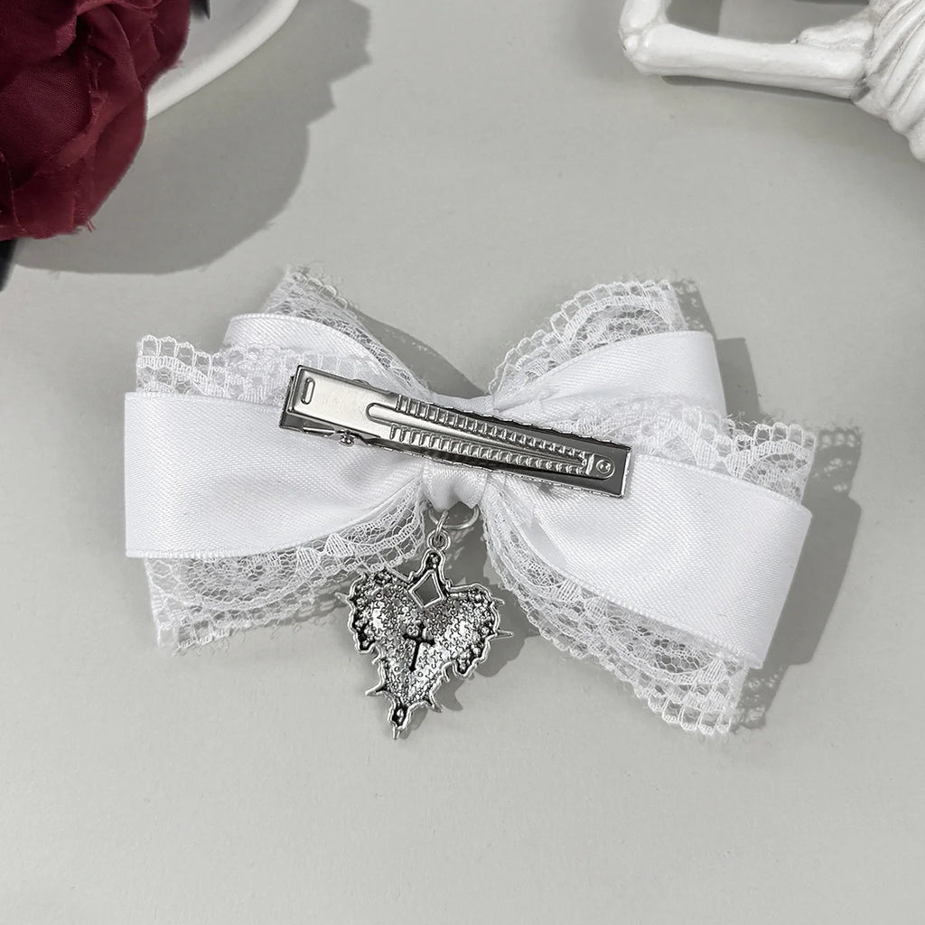 Clip de Lazo Negro Estilo Gothic Lolita