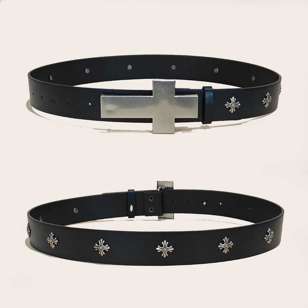 Cinturón Punk con Cruces y Tachas Y2K