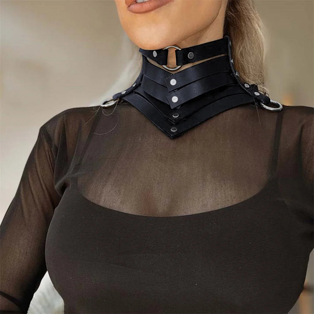 Choker Punk de Cuero con Remaches Goth