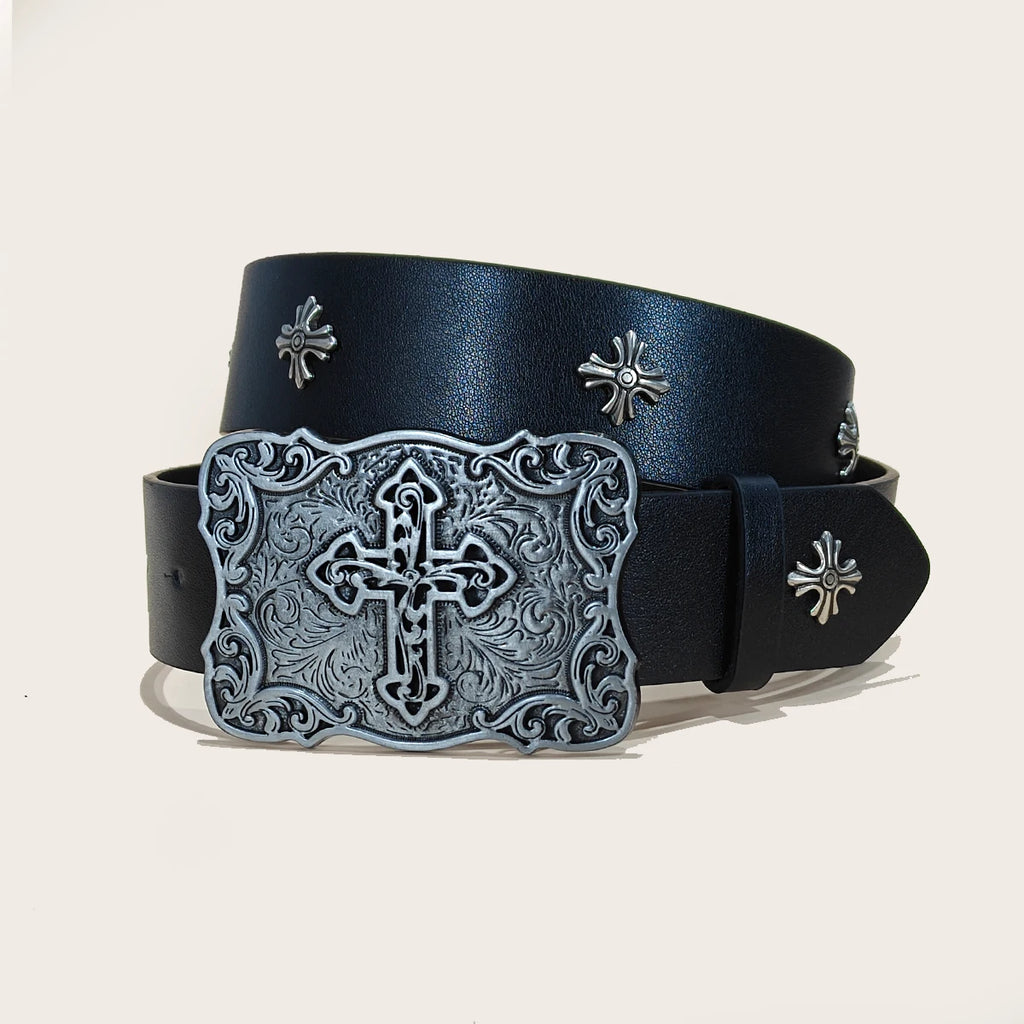 Cinturón Punk con Cruces y Tachas Y2K