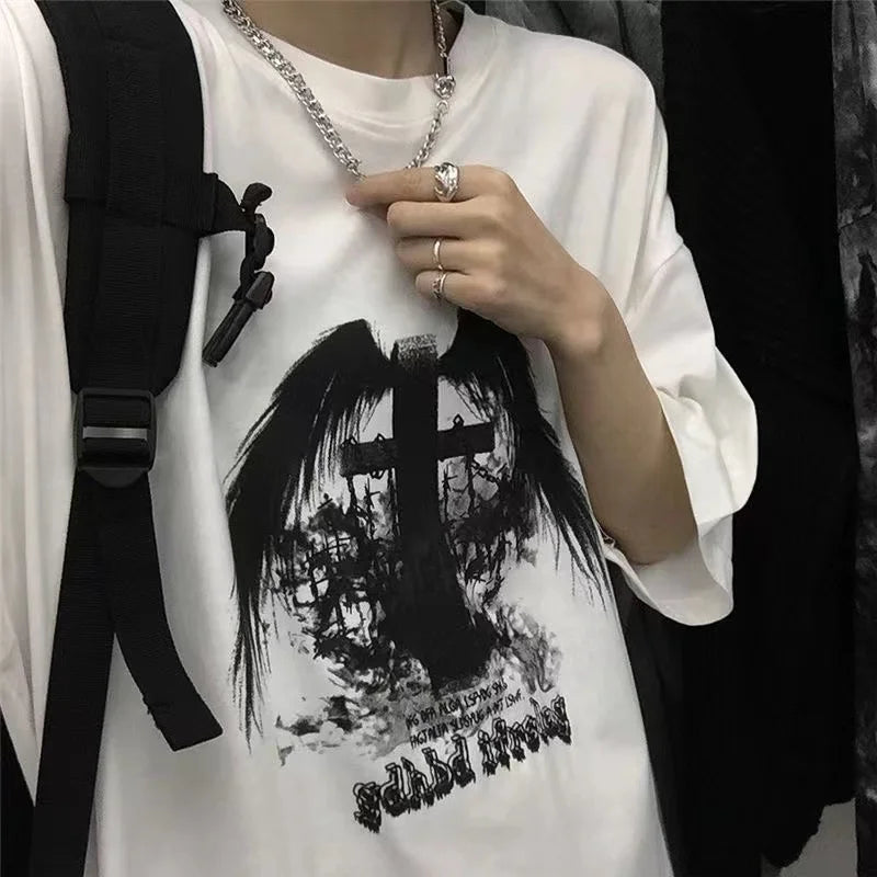 Camiseta Dark Anime Skull Streetwear