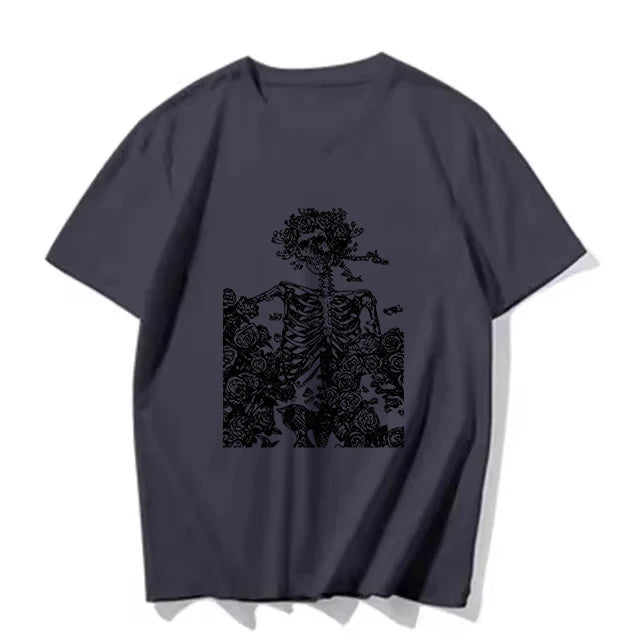 Camiseta Dark Anime Skull Streetwear