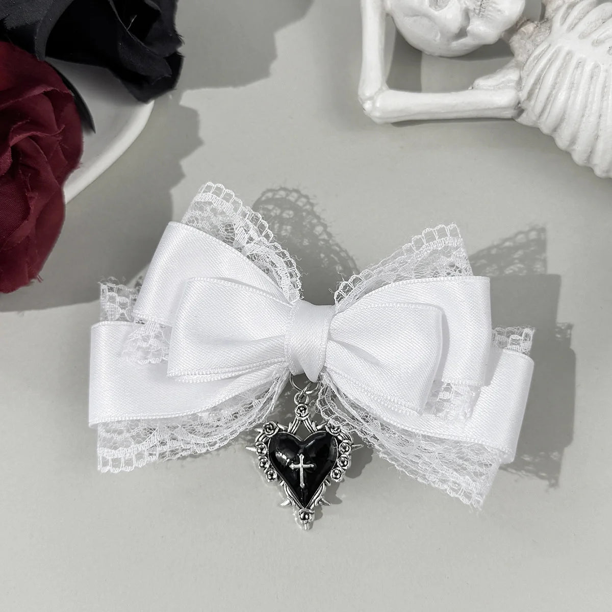 Clip de Lazo Negro Estilo Gothic Lolita