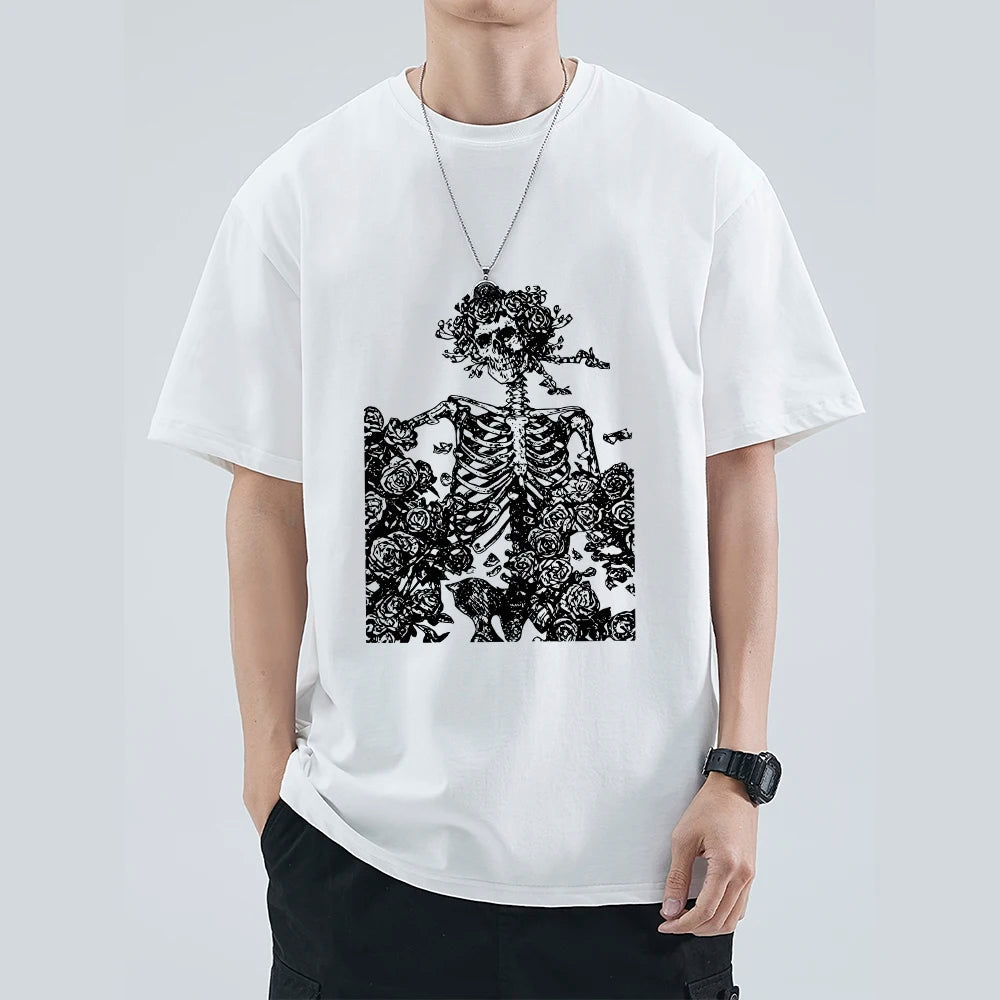 Camiseta Dark Anime Skull Streetwear