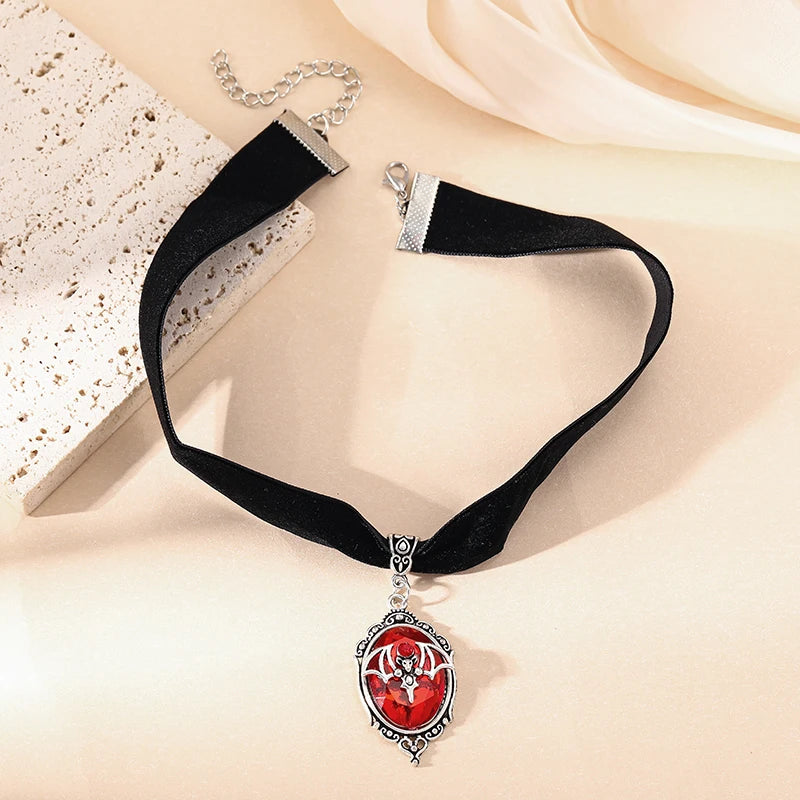 Choker Camafeo Gótico Vampiro Velvet