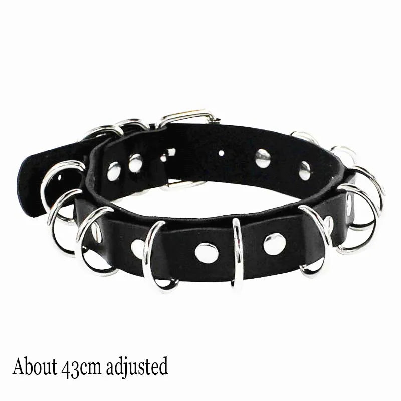 Choker de Cuero PU con Candado de Corazón y Llave – Gargantilla Punk Gothic