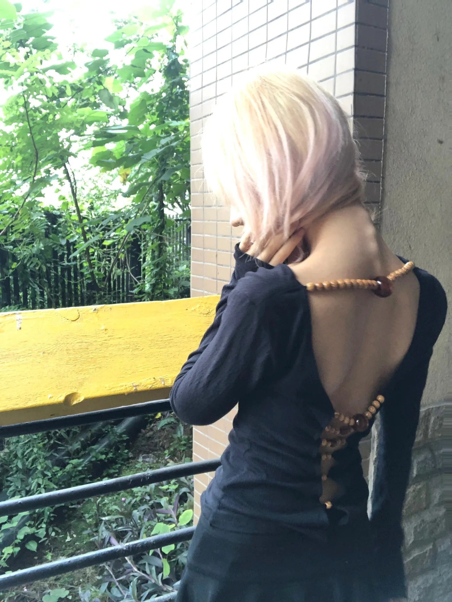 Top Harajuku Vintage Manga Larga con Aberturas