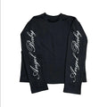 Camiseta Gothic Letter Manga Larga Unisex