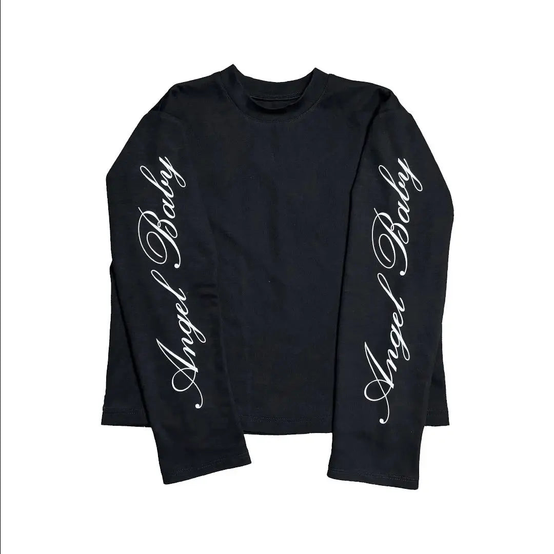 Camiseta Gothic Letter Manga Larga Unisex