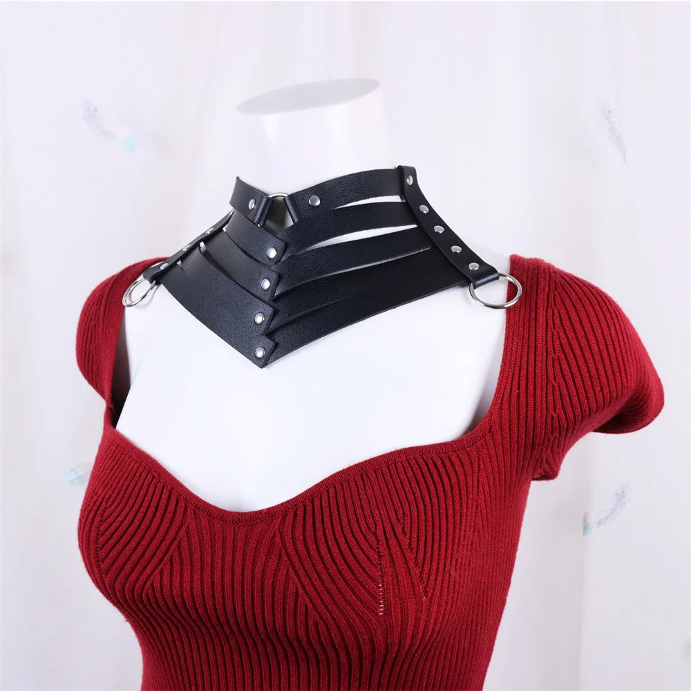 Choker Punk de Cuero con Remaches Goth