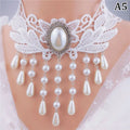 Choker Gótico de Encaje Negro con Cristal – Gargantilla Victoriana Steampunk