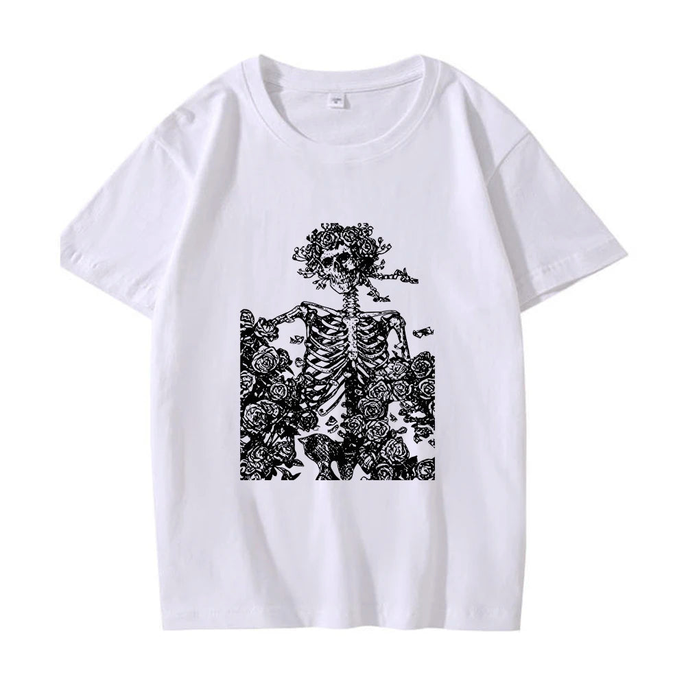 Camiseta Dark Anime Skull Streetwear