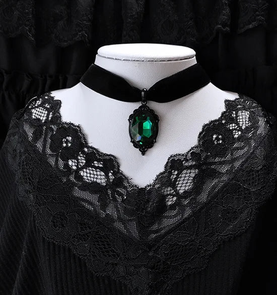 Choker Camafeo Gótico Vampiro Velvet