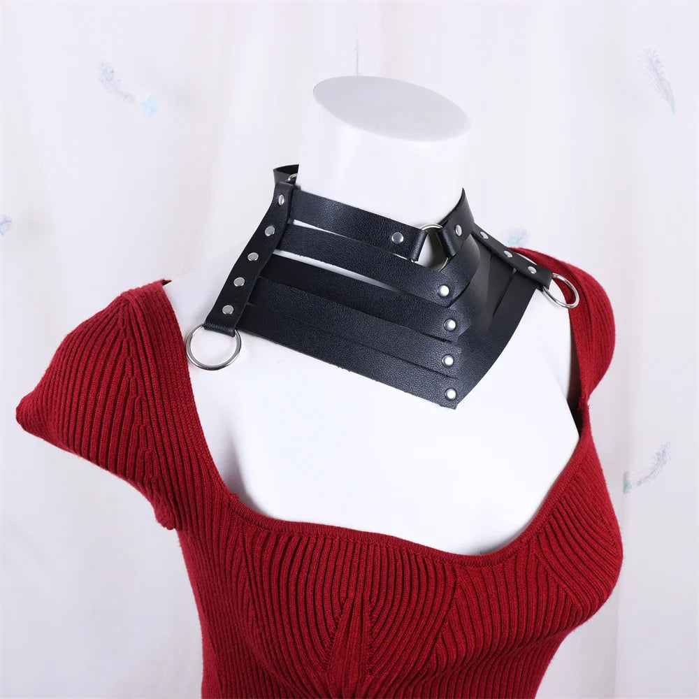 Choker Punk de Cuero con Remaches Goth
