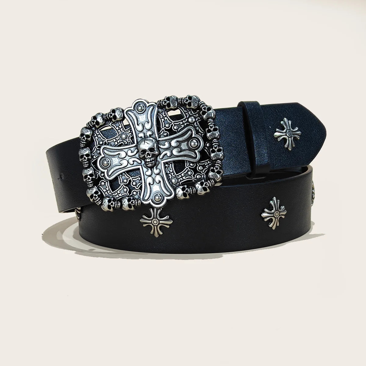 Cinturón Punk con Cruces y Tachas Y2K