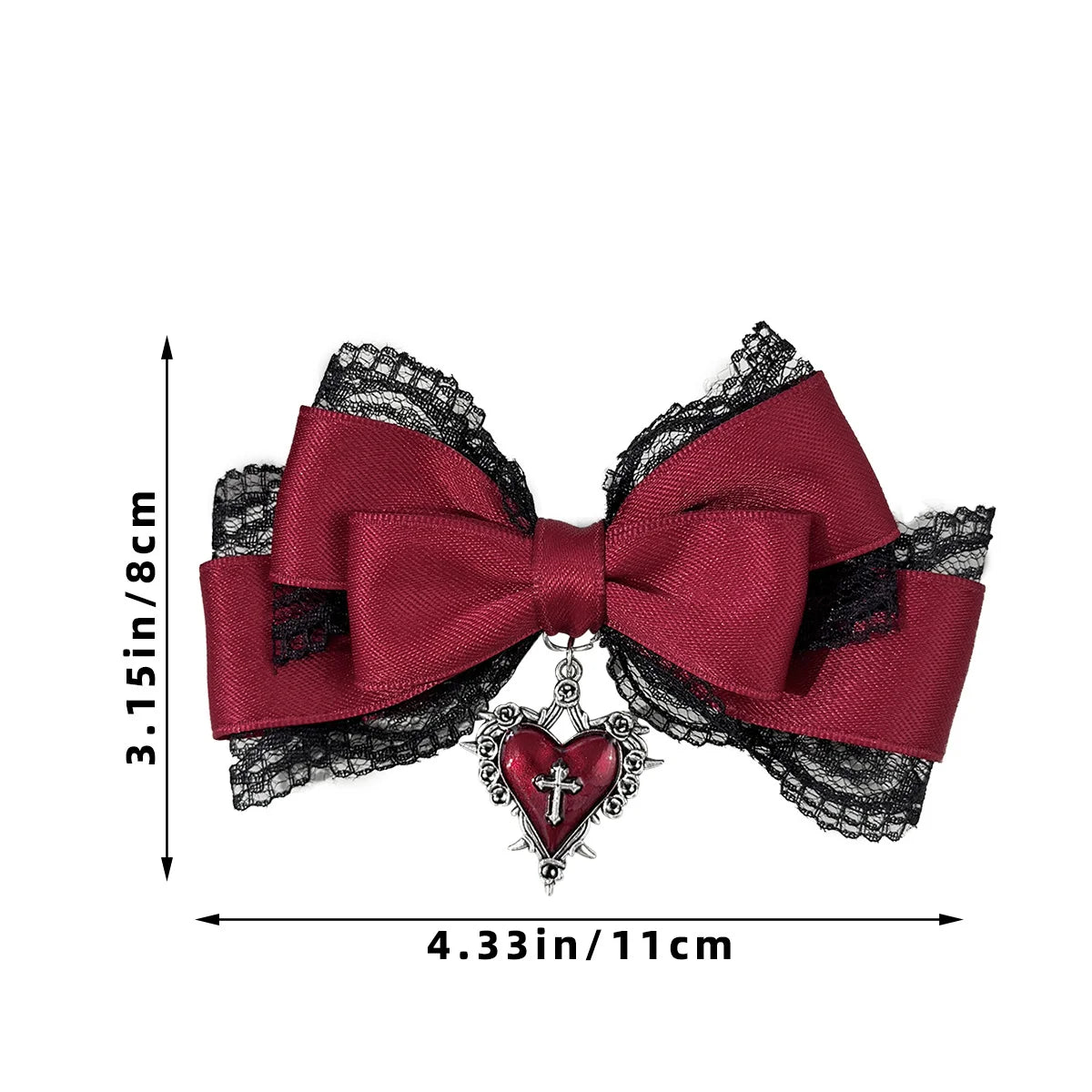 Clip de Lazo Negro Estilo Gothic Lolita