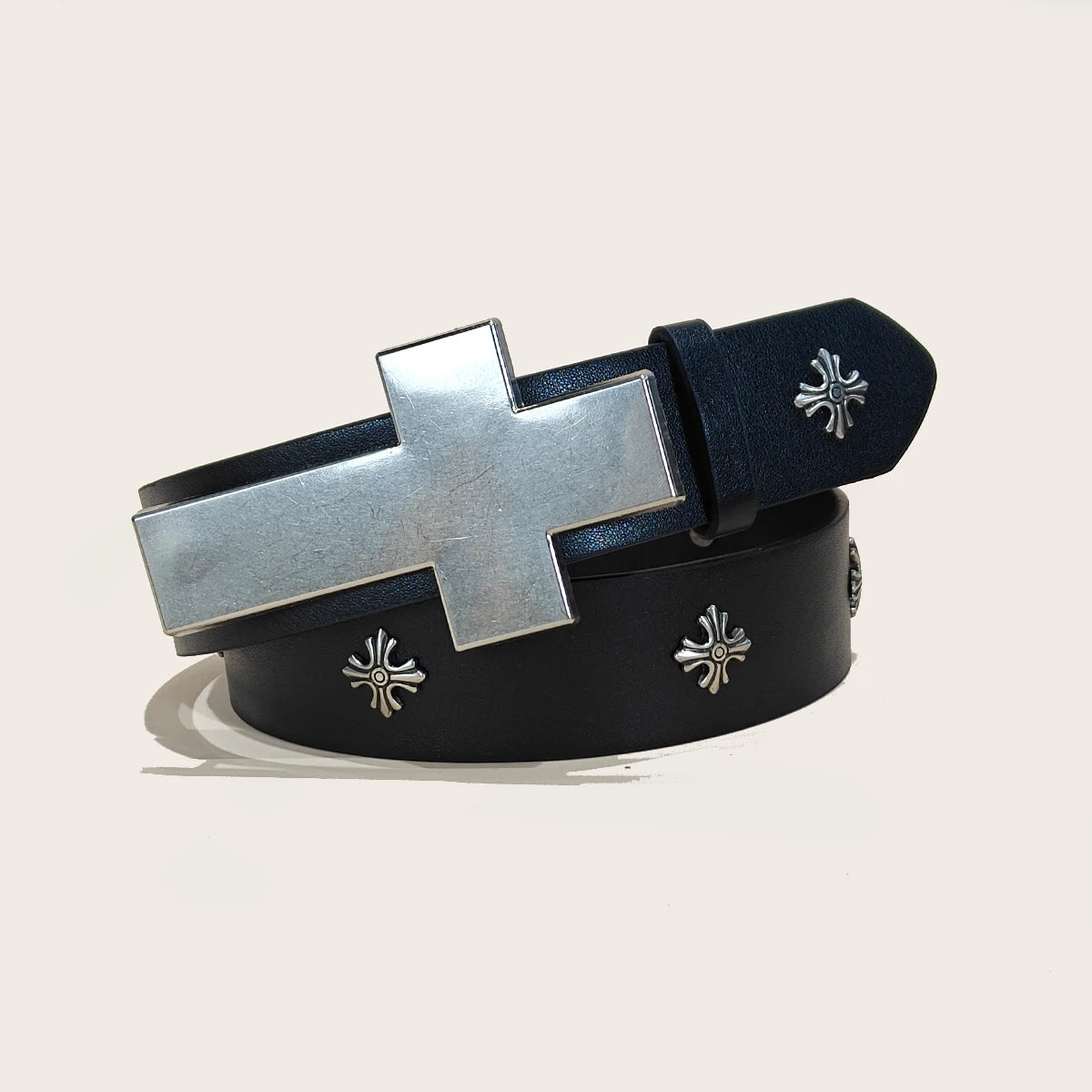 Cinturón Punk con Cruces y Tachas Y2K