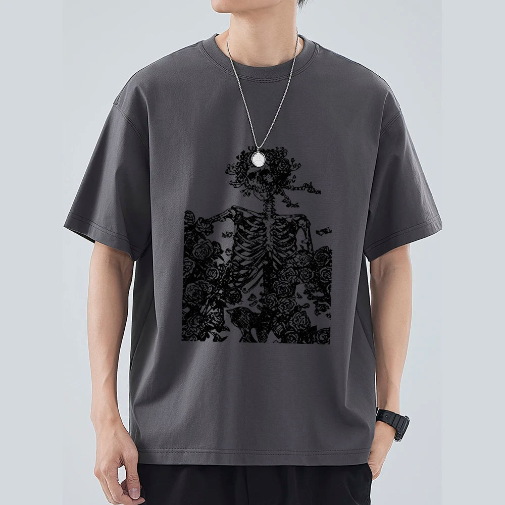 Camiseta Dark Anime Skull Streetwear