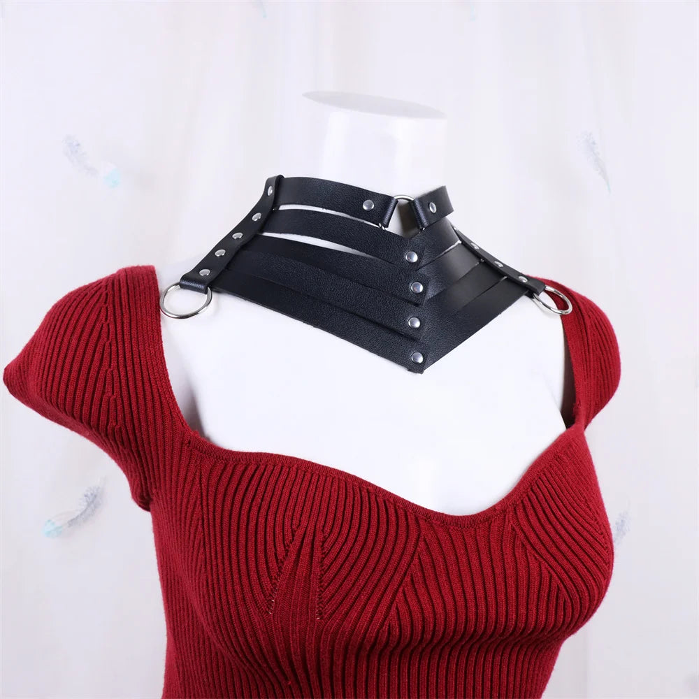 Choker Punk de Cuero con Remaches Goth