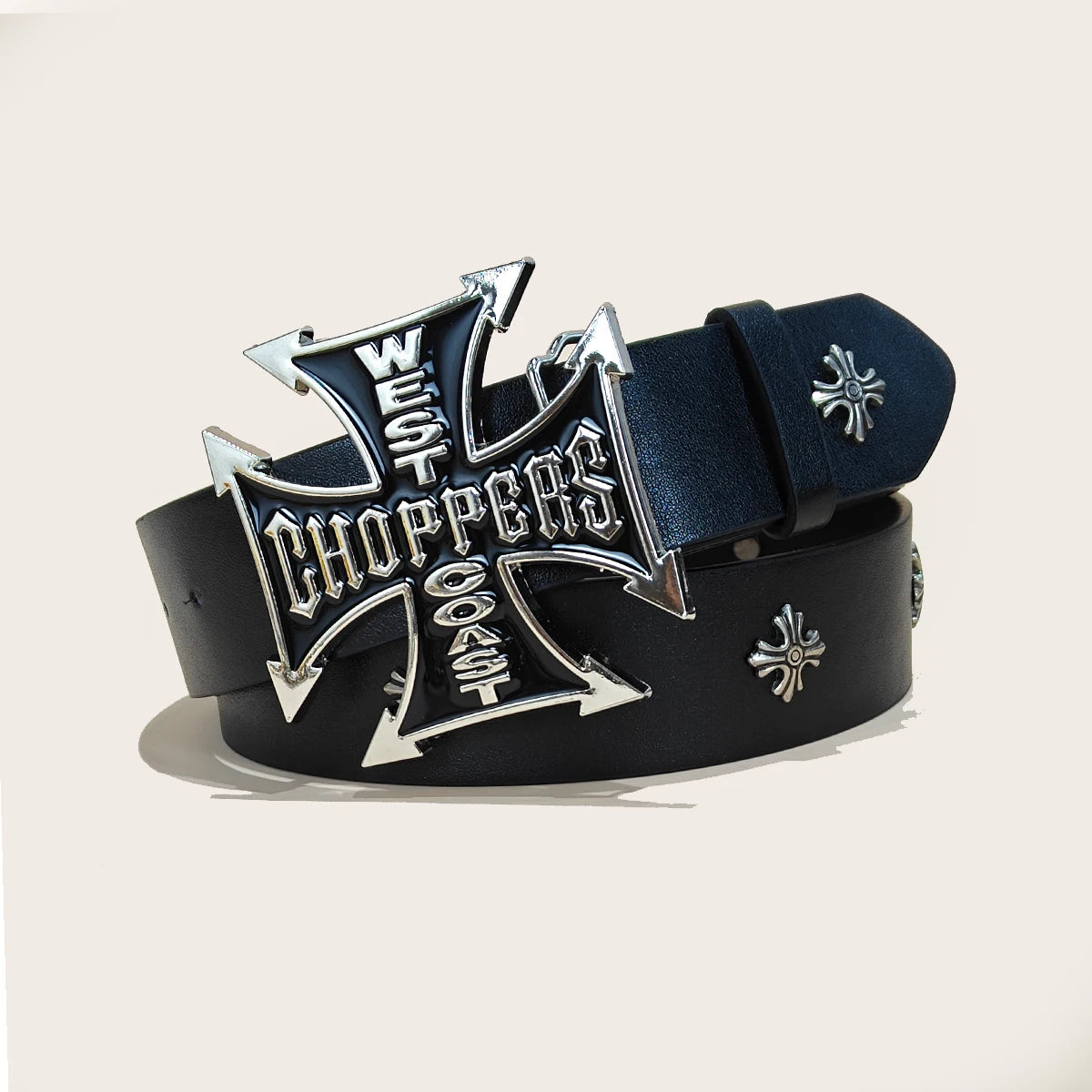 Cinturón Punk con Cruces y Tachas Y2K