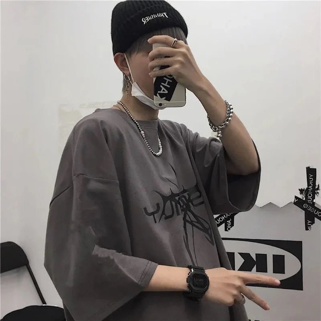 Camiseta Dark Anime Skull Streetwear