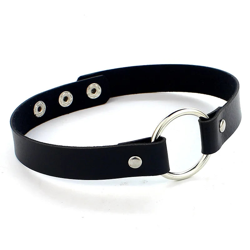 Choker de Cuero PU con Candado de Corazón y Llave – Gargantilla Punk Gothic