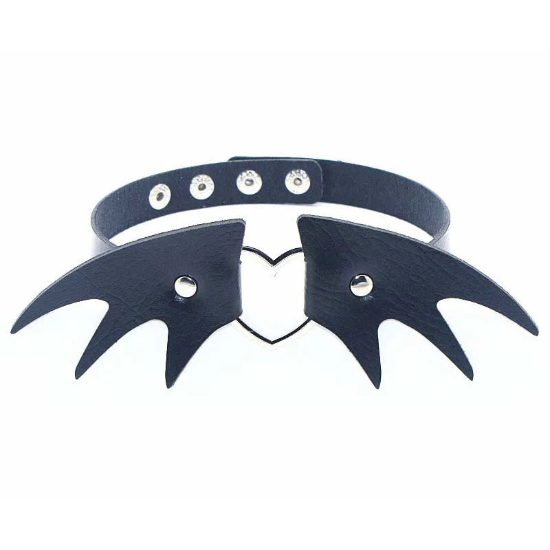 Choker de Cuero PU con Candado de Corazón y Llave – Gargantilla Punk Gothic