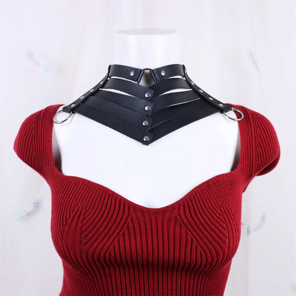 Choker Punk de Cuero con Remaches Goth